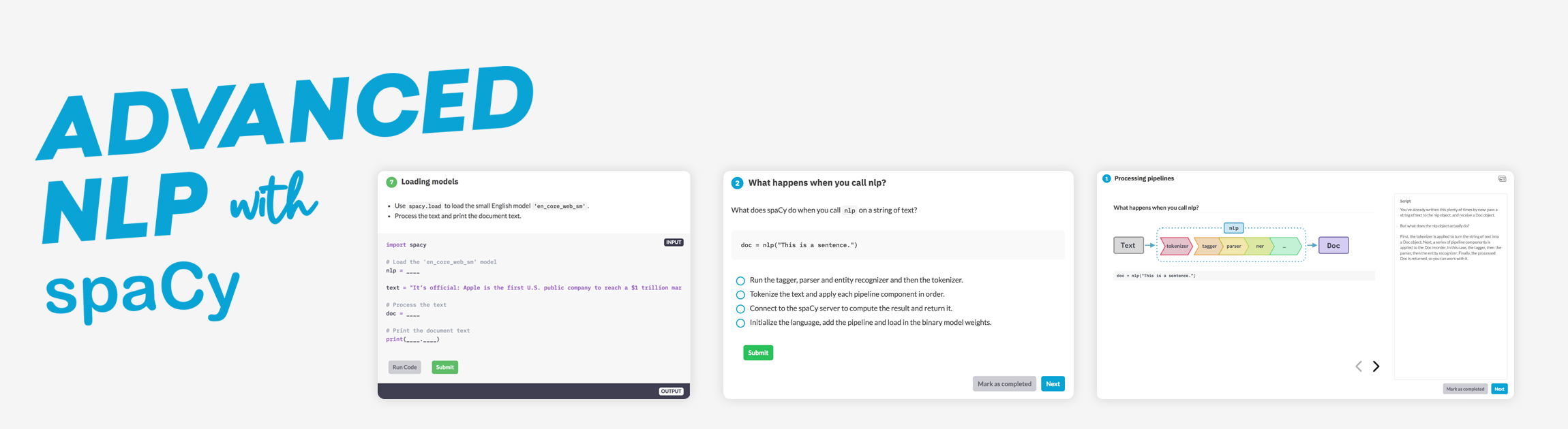 Advanced NLP with spaCy